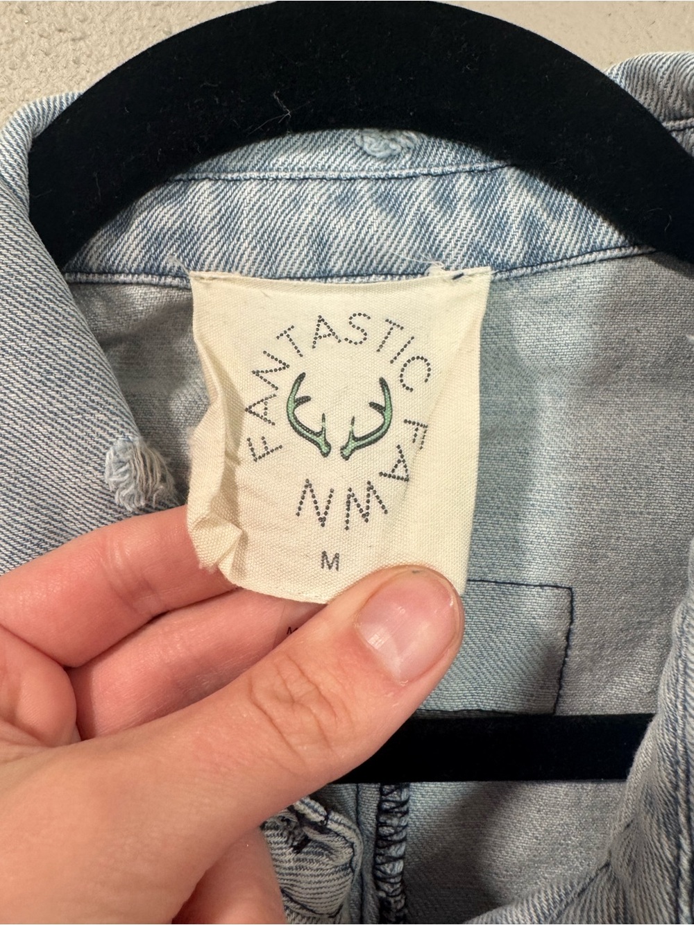 Bow Detail Frayed Denim Shacket - Picture 4 of 7